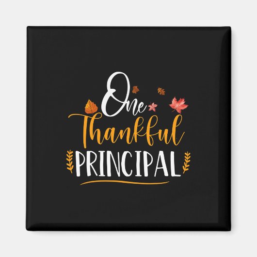 One Thankful School Principal Fall Erntedank Magnet (Vorne)