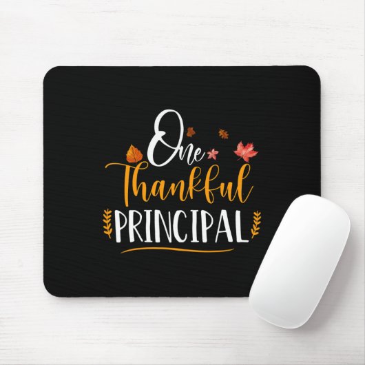 One Thankful School Principal Fall Erntedank Mousepad (Mit Mouse)