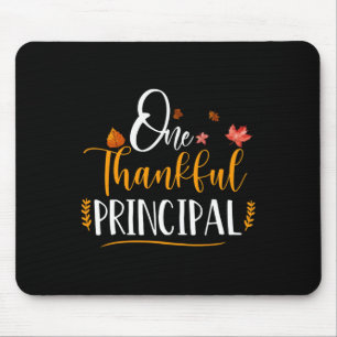 One Thankful School Principal Fall Erntedank Mousepad