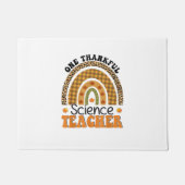 One Thankful Science Teacher Groovy Erntedank R Fußmatte (Vorderseite)