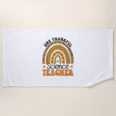 One Thankful Science Teacher Groovy Erntedank R Strandtuch (Vorderseite)