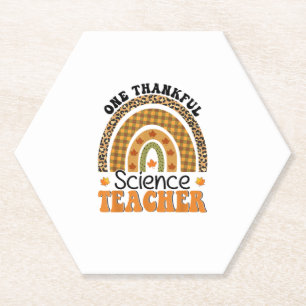 One Thankful Science Teacher Groovy Erntedank R Untersetzer
