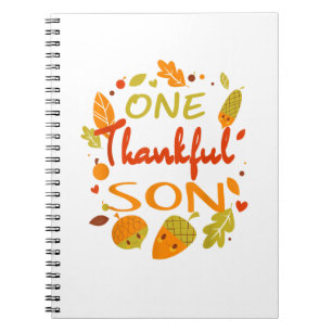 One Thankful Son Shirt Family Erntedank 2021 ma Notizblock