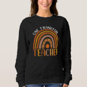 One Thankful Teacher Fall Rainbow Thanksgiving Tea Sweatshirt (Vorderseite)