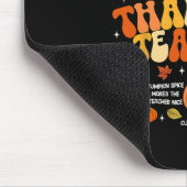 One Thankful Teacher Thanksgiving Groovy Fall Autu Mousepad (Ecke)
