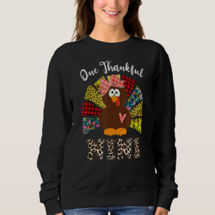 One Thankgivings Nini Turkey Leopart Sweatshirt