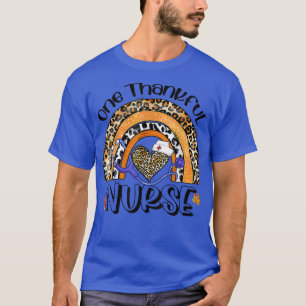 One Thanking Nurse Erntedank Heart Leopard Stet T-Shirt