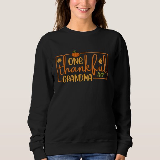 One Thanksgivi Oma Fall Herbst Herbst Herbst Sweatshirt (Vorderseite)