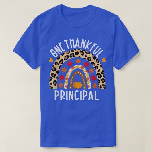 One Thanksgivin Principal Leopard Rainbow T-Shirt (Design vorne)