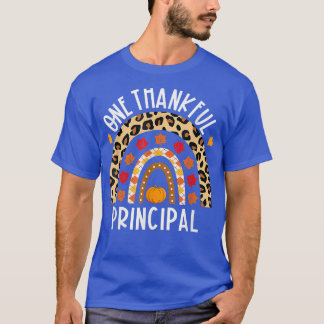 One Thanksgivin Principal Leopard Rainbow T-Shirt