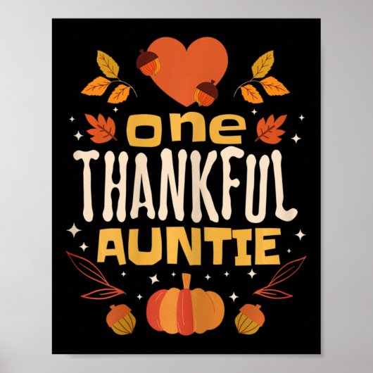 One Thanktie Fall Erntedank Tante Poster (Vorne)