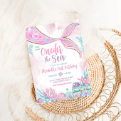 One the Sea Little Mermaid Erster Geburtstag Einladung