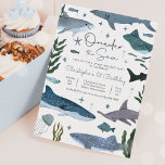 One-the-Sea-Shark 1. Geburtstag-Party Einladung<br><div class="desc">One-der-the-Sea-Shark 1st Birthday Party Einladung Alle Designs sind © PIXEL PERFECTION PARTY LTD</div>