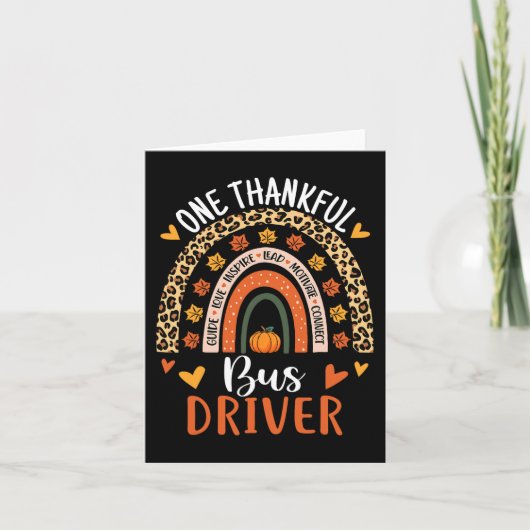 One Thous Bus Driver Erntedank Fall School B Karte (Vorderseite)