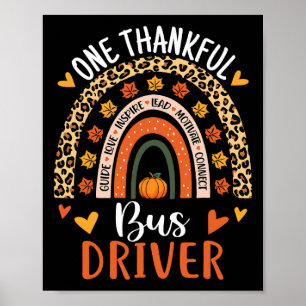 One Thous Bus Driver Erntedank Fall School B Poster