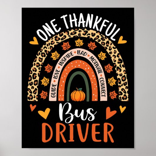 One Thous Bus Driver Erntedank Fall School B Poster (Vorne)