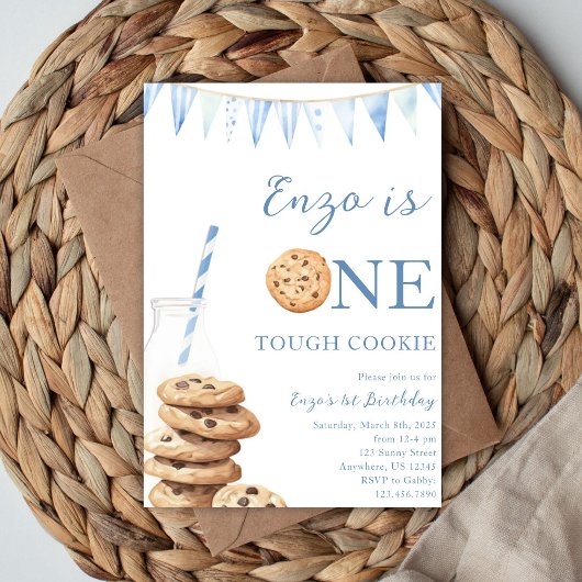 One Tough Cookie Birthday Invitation Einladung