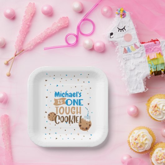 One Tough cookie Birthday Paper Plates Pappteller (Party)