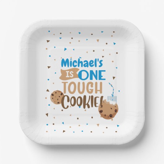 One Tough cookie Birthday Paper Plates Pappteller (Vorderseite)