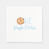 One Tough Cookie Blue Birthday Party Serviette (Vorderseite)