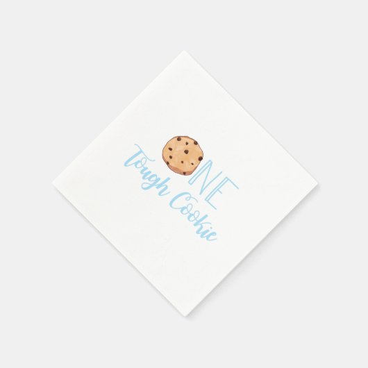 One Tough Cookie Blue Birthday Party Serviette (Ecke)