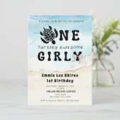 One Turtley Phantastisch Girly Einladung (Stehend Vorderseite)