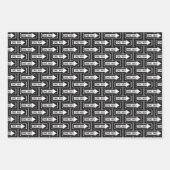 One way black and white street sign geschenkpapier set (Vorderseite 2)