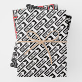 One way black and white street sign geschenkpapier set (Beispiel)