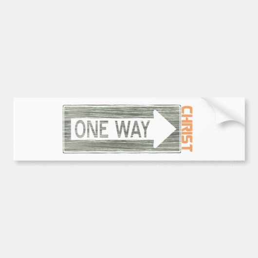 One Way-Christ Gris Orange Autoaufkleber (Vorne)