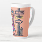 "One Way Coffee", hässlich Latte Tasse (Rechte Ecke)