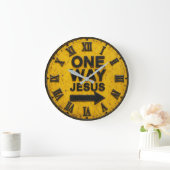 One Way Jesus Große Wanduhr (Zuhause)