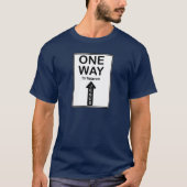One Way - Jesus - Verkehrszeichen - Christlich T-Shirt (Vorderseite)