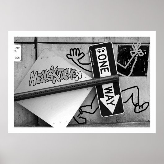 "One Way" nach Hell's Kitchen New York City Poster (Vorne)