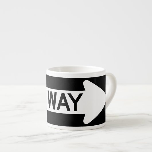 One way sign espressotasse (Vorderseite Rechts)