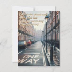 One Way Street Tapestry Postkarte