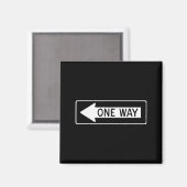 One Way Traffic Sign  Magnet (Vorderseite/Rückseite)