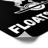 One Wheel Retro Electric Skateboard Float Brachios Poster (Ecke)