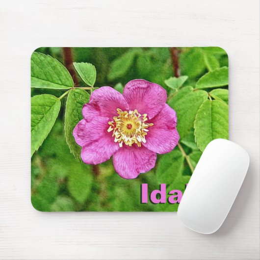 One Wild Rose - Idaho Mousepad (Mit Mouse)