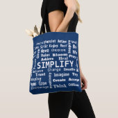 "One Word" Word Cloud on Navy Blue Tasche (Von Nahem)