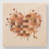 One World Heart Stone Untersetzer (Vorderseite)