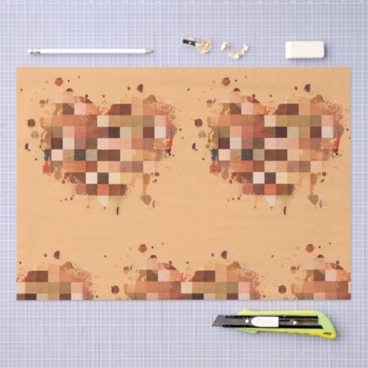 One World Heart Tissue Paper Seidenpapier (Handwerk)