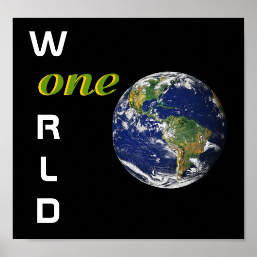 One World Poster Print (Vorne)