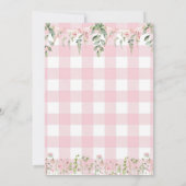 One year fluttered Butterfly First Birthday Floral Einladung (Rückseite)