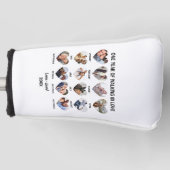 One Year of Walking in Love 12 Heart Photo Collage Golf Headcover (Vorderseite)