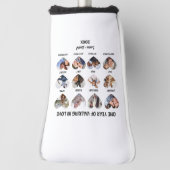 One Year of Walking in Love 12 Heart Photo Collage Golf Headcover (Rotieren 90)