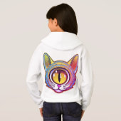 One yellow eyed cat hoodie (Schwarz voll)