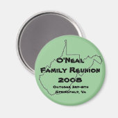 O'Neal Family Wiedersehen Magnet (Vorderseite/Rückseite)