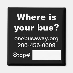 OneBusAway fördernder Magnet
