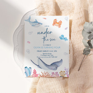 ONEder Sea 1. Geburtstag Party Einladung