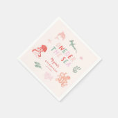 ONEder Sea Girl Birthday Party Serviette (Ecke)